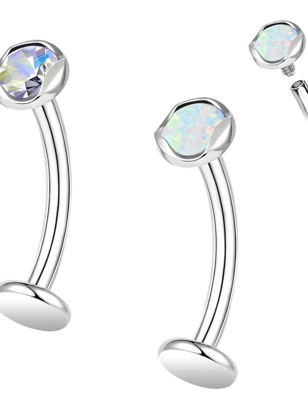 2Pcs F136 Titanium Belly Button Rings | 14G || Internally Threaded 14mm